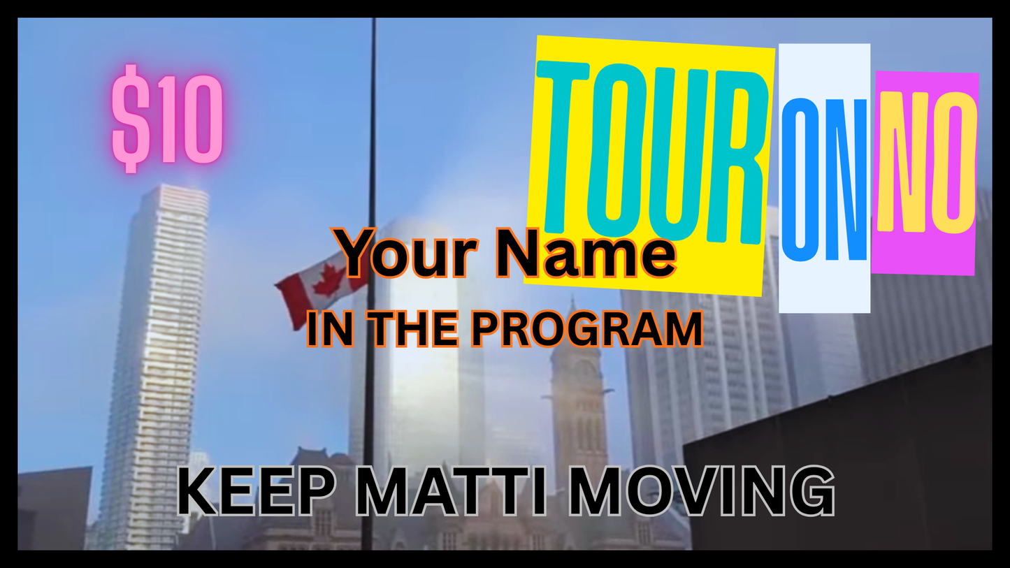 SPONSOR - YOUR NAME IN THE PROGRAM + Invitation to Reading